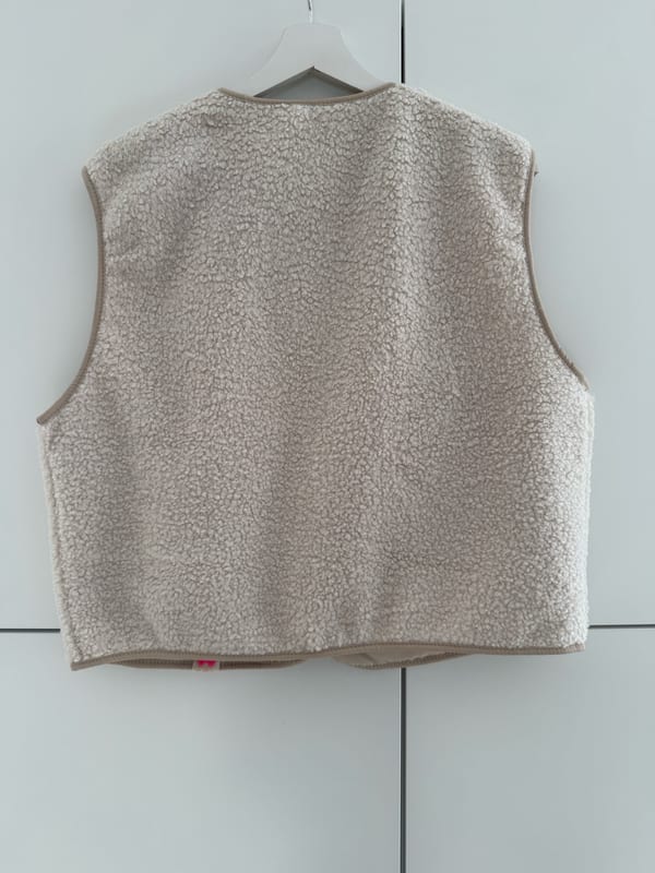 Teddy Weste Creme Damen – Einheitsgröße – Bild 3 von 3