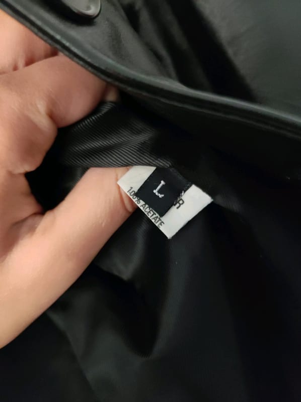 Damen Lederjacke Blazer-Schnitt, schwarz, Echtleder – Größe L – Bild 3 von 5