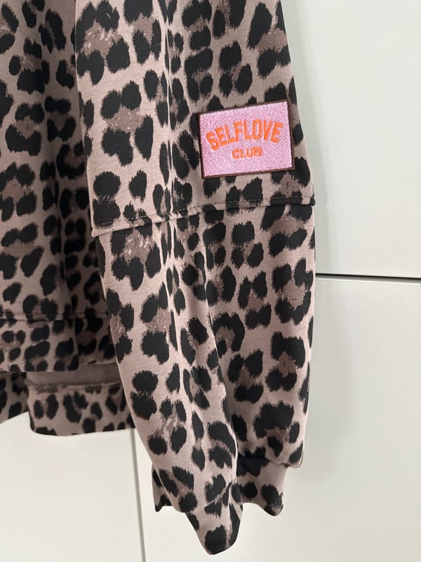 Leo Oversize Sweater Damen Taupe Baumwolle – Einheitsgröße – Bild 2 von 4