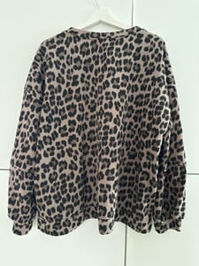 Leo Oversize Sweater Damen Taupe Baumwolle – Einheitsgröße – Bild 3 von 4
