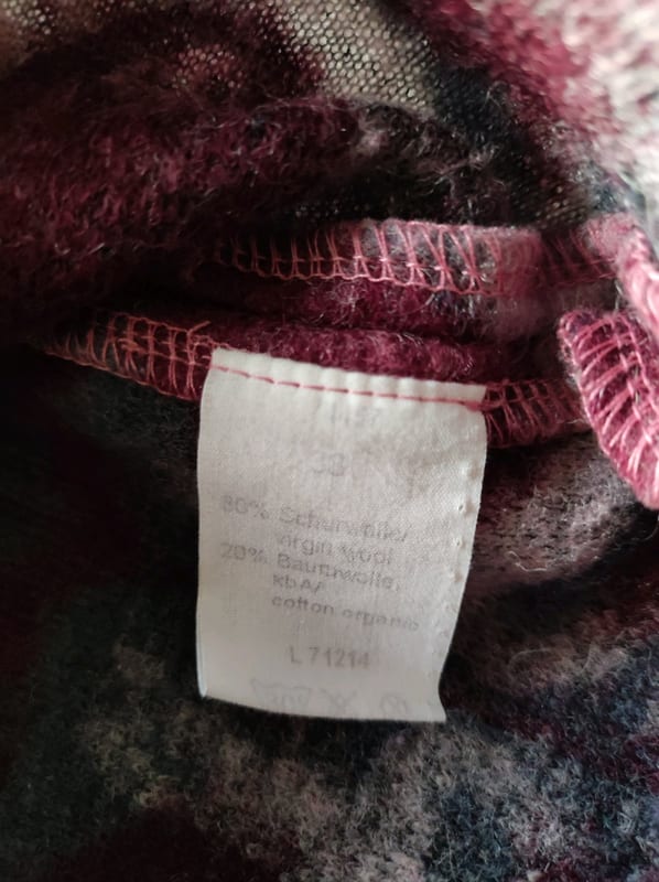 Damen Wollrock mit Muster in Rot und Blau – Größe 38 – Bild 3 von 4
