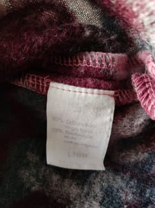 Damen Wollrock mit Muster in Rot und Blau – Größe 38 – Bild 3 von 4
