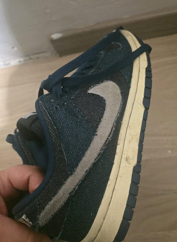 Damen Sneaker aus dunkelblauem Denim mit Wildleder-Swoosh – Low-Top – Größe 38 – Bild 4 von 8