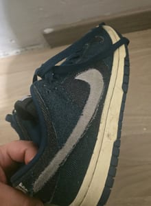 Damen Sneaker aus dunkelblauem Denim mit Wildleder-Swoosh – Low-Top – Größe 38 – Bild 4 von 8