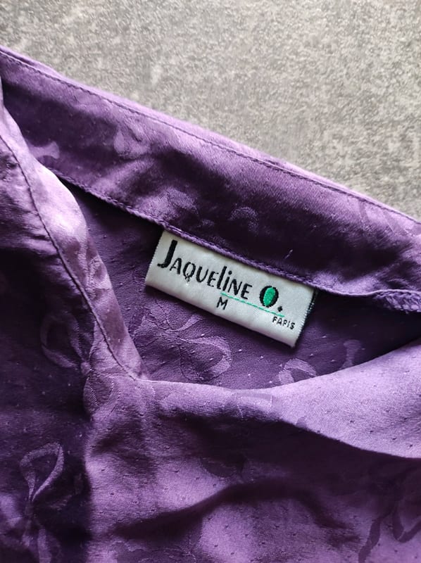 Damen 100% Seide Top Jaqueline – Größe M – Lila – Bild 2 von 5