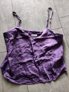 Damen 100% Seide Top Jaqueline – Größe M – Lila