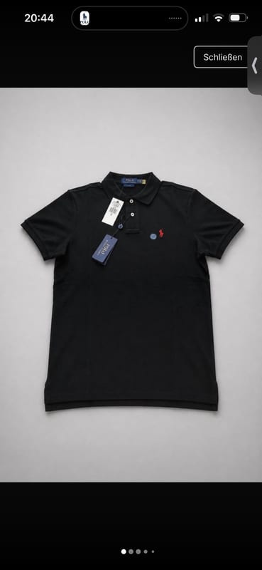 Herren Poloshirt – Schwarz, kurzarm