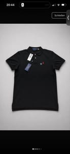 Herren Poloshirt – Schwarz, kurzarm