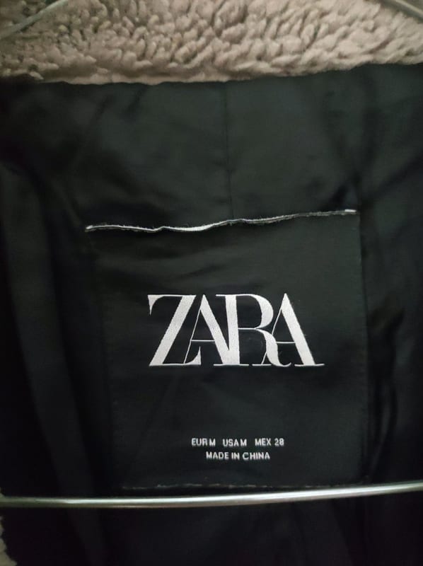 Zara Damen Teddymantel graubeige – Größe M – Bild 2 von 5