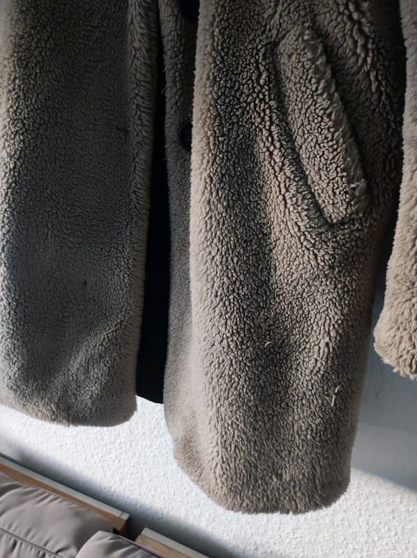 Zara Damen Teddymantel graubeige – Größe M – Bild 4 von 5