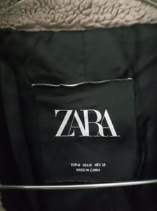Zara Damen Teddymantel graubeige – Größe M – Bild 2 von 5