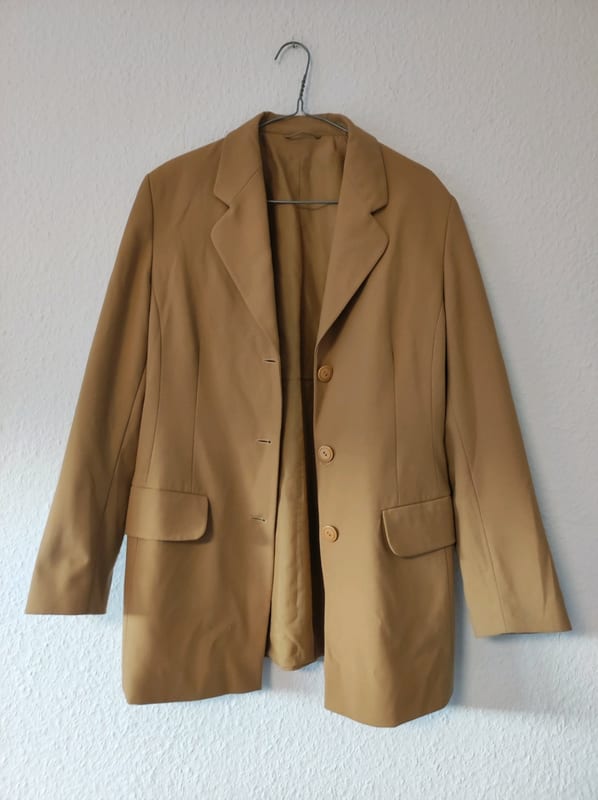 Camel Blazer Damen – Langer Schnitt – Größe 38 – Braun – Bild 2 von 4
