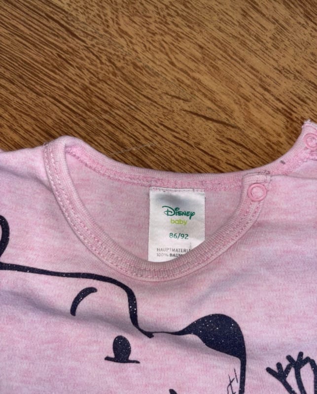 Baby Winnie Pooh Langarmbody – Größe 86/92 – Rosa – Bild 3 von 3
