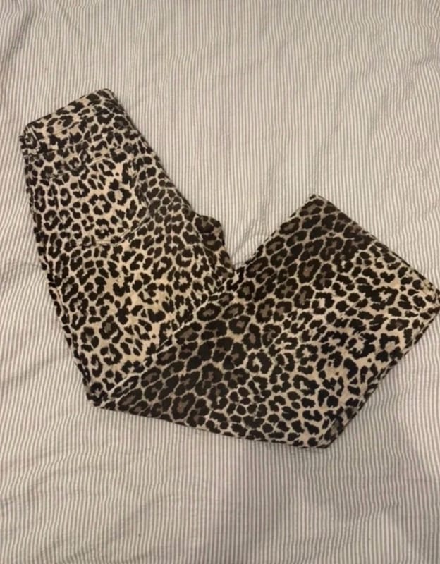 Damen Jeans Hose Leoparden Look – Größe 36 – Braun/Schwarz/Beige – Bild 2 von 3