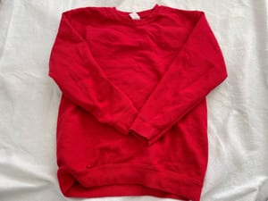 Mädchen roter bequemer pullover – Größe 152