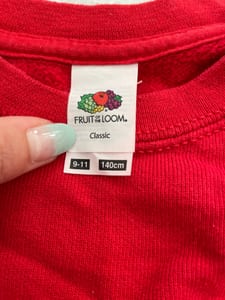 Mädchen roter bequemer pullover – Größe 152 – Bild 2 von 2