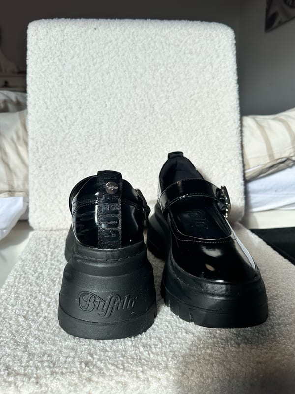 Buffalo Damen Chunky Mary Janes, Lack, gr. 38 – Schwarz – Bild 3 von 4