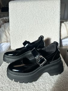 Buffalo Damen Chunky Mary Janes, Lack, gr. 38 – Schwarz – Bild 2 von 4