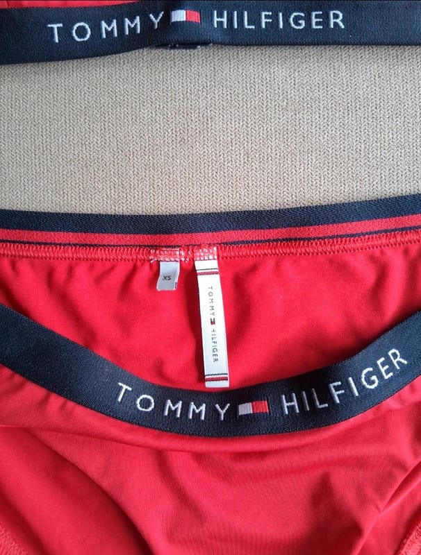 Damen Bikini Triangel sportlich Tommy Hilfigrr – Größe 36 – Rot/Blau – Bild 7 von 12