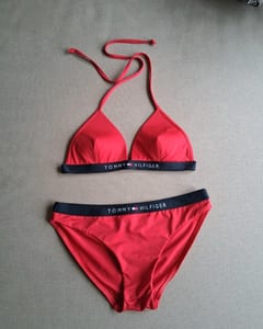 Damen Bikini Triangel sportlich Tommy Hilfigrr – Größe 36 – Rot/Blau – Bild 2 von 12