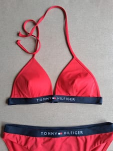 Damen Bikini Triangel sportlich Tommy Hilfigrr – Größe 36 – Rot/Blau – Bild 5 von 12