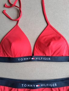 Damen Bikini Triangel sportlich Tommy Hilfigrr – Größe 36 – Rot/Blau – Bild 6 von 12