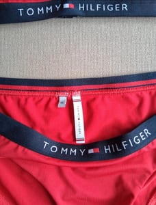 Damen Bikini Triangel sportlich Tommy Hilfigrr – Größe 36 – Rot/Blau – Bild 7 von 12