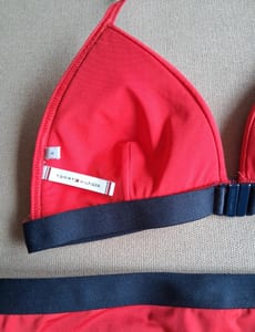 Damen Bikini Triangel sportlich Tommy Hilfigrr – Größe 36 – Rot/Blau – Bild 10 von 12