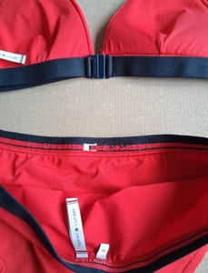 Damen Bikini Triangel sportlich Tommy Hilfigrr – Größe 36 – Rot/Blau – Bild 11 von 12