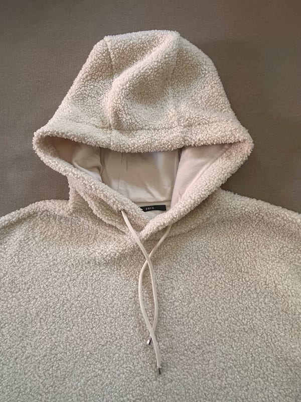 Damen Schöner Teddy Hoodie in Beige – Größe 36 – Bild 8 von 12