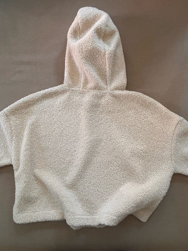 Damen Schöner Teddy Hoodie in Beige – Größe 36 – Bild 10 von 12