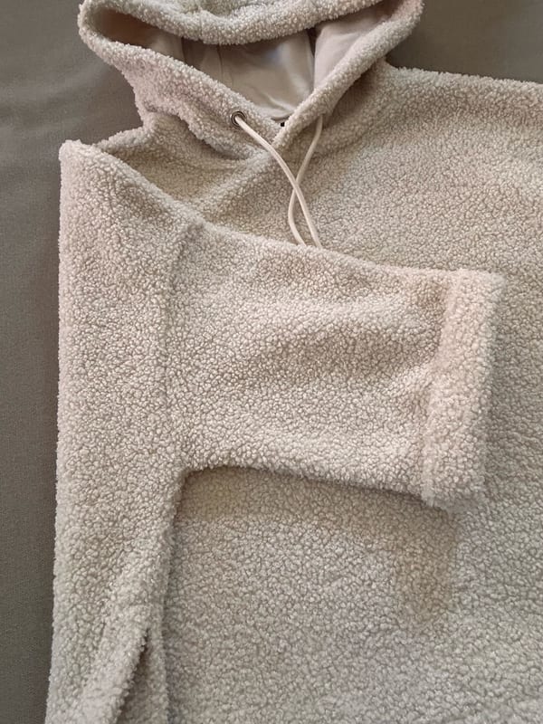 Damen Schöner Teddy Hoodie in Beige – Größe 36 – Bild 11 von 12