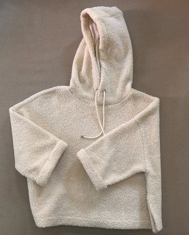 Damen Schöner Teddy Hoodie in Beige – Größe 36 – Bild 12 von 12