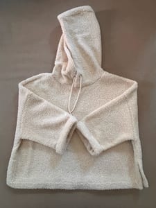 Damen Schöner Teddy Hoodie in Beige – Größe 36