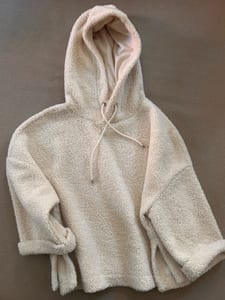 Damen Schöner Teddy Hoodie in Beige – Größe 36 – Bild 3 von 12