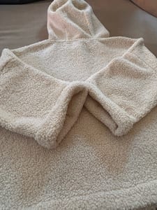 Damen Schöner Teddy Hoodie in Beige – Größe 36 – Bild 6 von 12