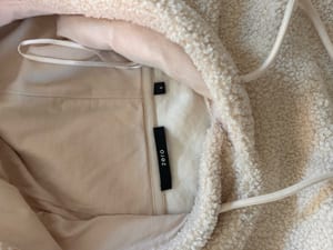 Damen Schöner Teddy Hoodie in Beige – Größe 36 – Bild 9 von 12