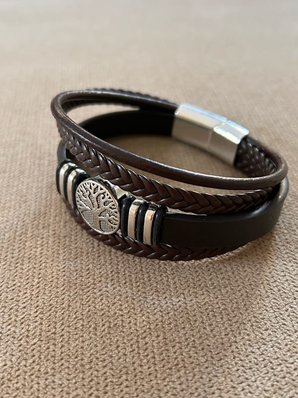 Herren Armband Lebensbaum braun – Bild 3 von 5