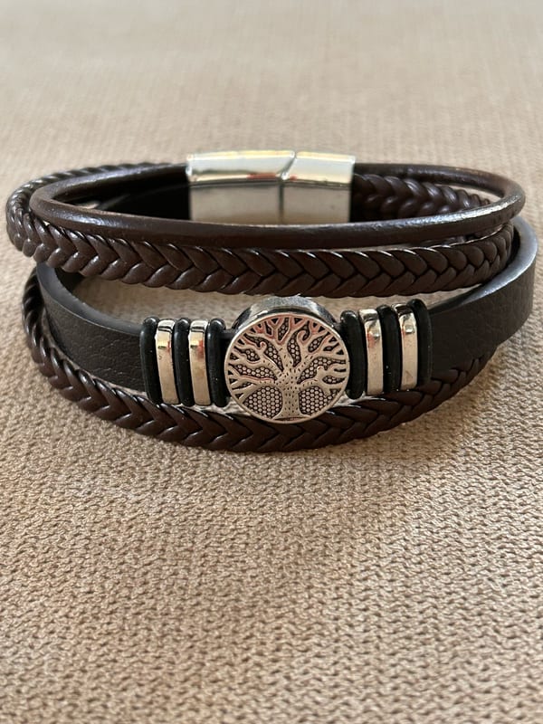 Herren Armband Lebensbaum braun – Bild 5 von 5