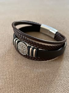 Herren Armband Lebensbaum braun – Bild 3 von 5