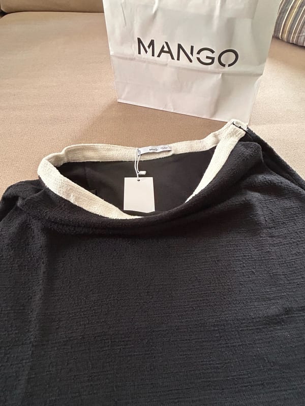 Damen Tweedrock schwarz von Mango – Größe S – Schwarz/Beige – Bild 2 von 12