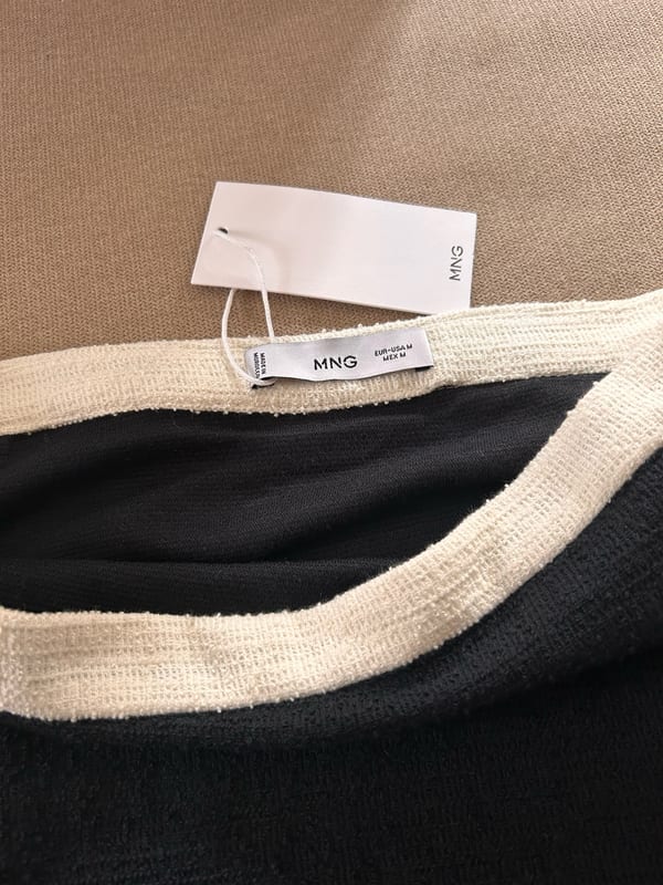 Damen Tweedrock schwarz von Mango – Größe S – Schwarz/Beige – Bild 8 von 12