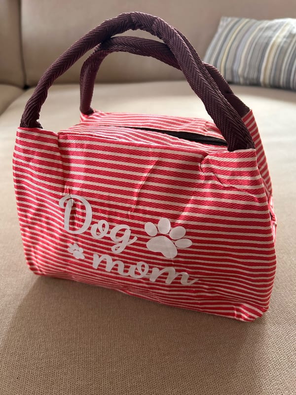 Damen Süße Hundehandtasche Doggie Bag – Rot – Bild 2 von 10