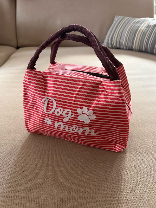 Damen Süße Hundehandtasche Doggie Bag – Rot – Bild 4 von 10