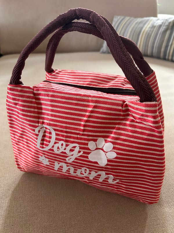 Damen Süße Hundehandtasche Doggie Bag – Rot – Bild 7 von 10