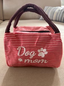 Damen Süße Hundehandtasche Doggie Bag – Rot – Bild 10 von 10