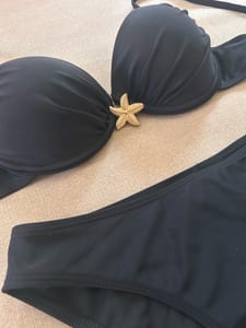 Damen Bikini schwarz mit goldenem Seestern – Größe S – Bild 3 von 11