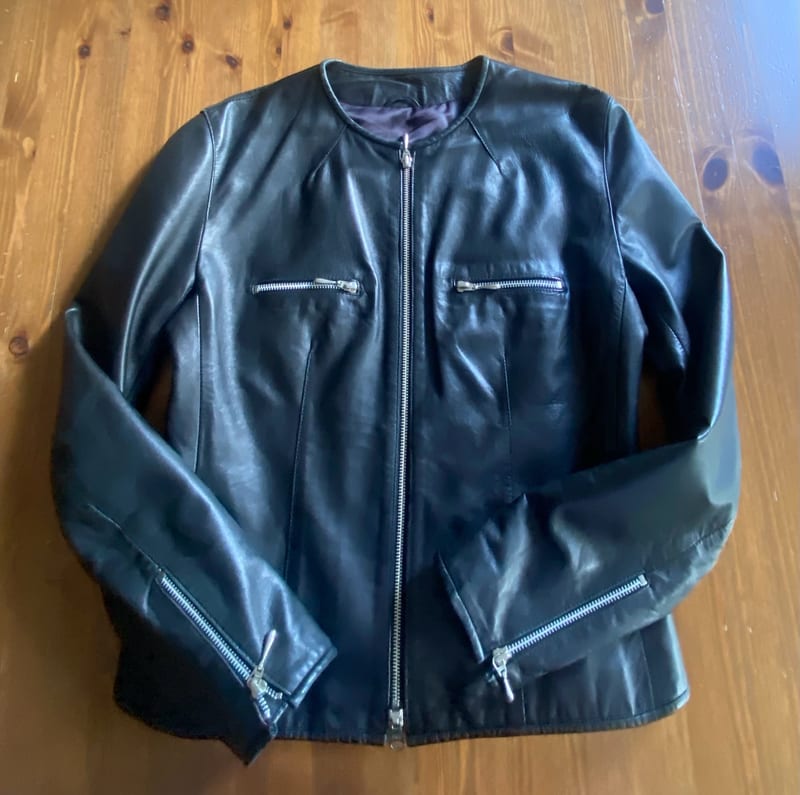 Damen Top Lederjacke, hochwertig, britisches Label – Größe S – Schwarz – Bild 4 von 9