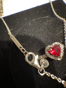 Pandora Damen Set Rotes Herz Kette und Ring – Silber/Rot – Bild 3 von 5