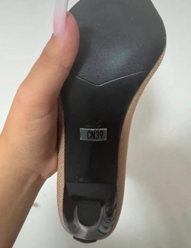 Damen Sock-Stiefeletten, beige mit braunem Bund, Stiletto-Absatz – Größe 39 – Bild 3 von 3